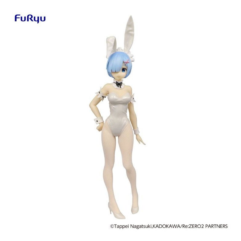 Re Zero BiCute Bunnies Rem White Pearl Ver. Figurine