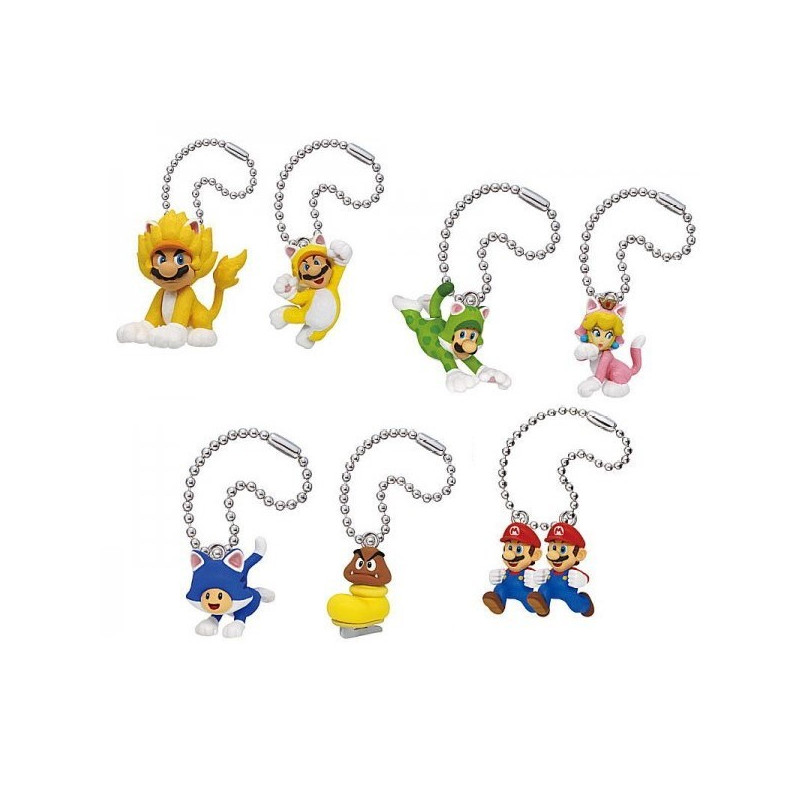 Super Mario 3D World + Fury World Figurine Keychain