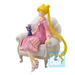 Sailor Moon Ichibansho Figurine Usagi Tsukino & Luna Antique Style Ver.