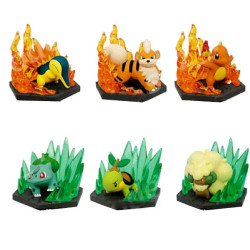 Pokemon Diorama Collect Fire et Grass Collection