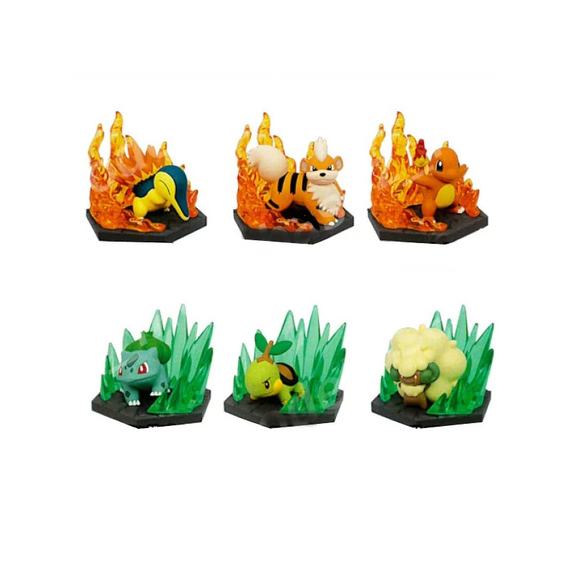Pokemon Diorama Collect Fire et Grass Collection