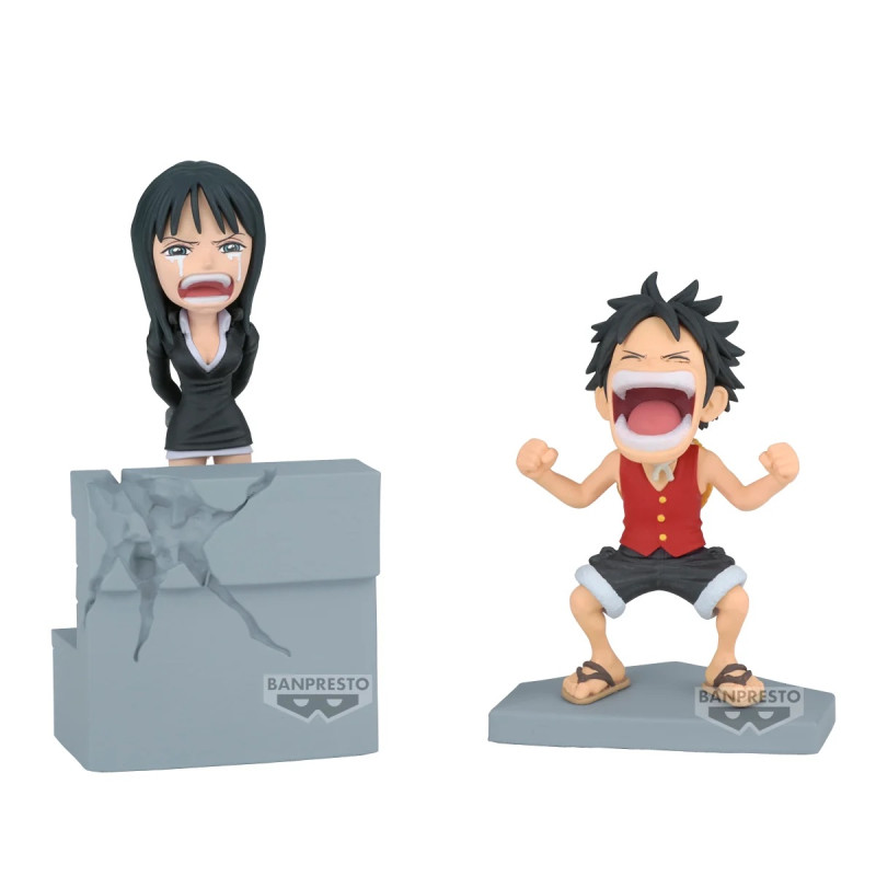 One Piece WCF Log Stories Figurine de Luffy et Nico Robin