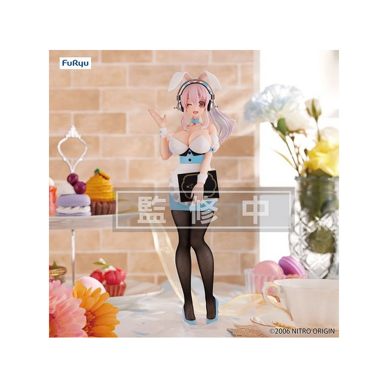 Super Sonico BiCute Bunnies Figurine Sonico Waitress Light Blue Ver.
