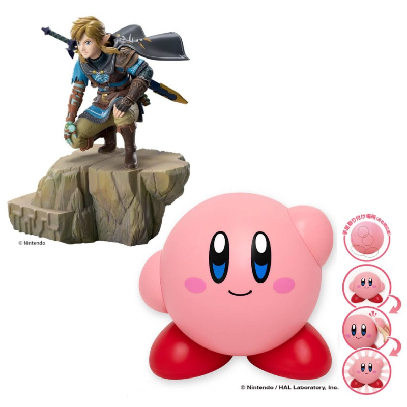 Pack 2 figurines Nintendo : Zelda Link Figurizm Alpha et Kirby Big Pose