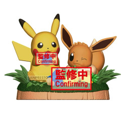 Pokemon Figurine Diorama Pikachu et Evoli