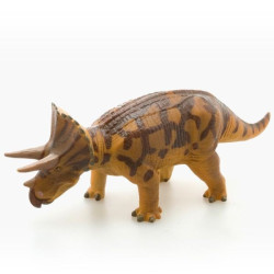 Triceratops Figurine en PVC Souple (couleur jaune)