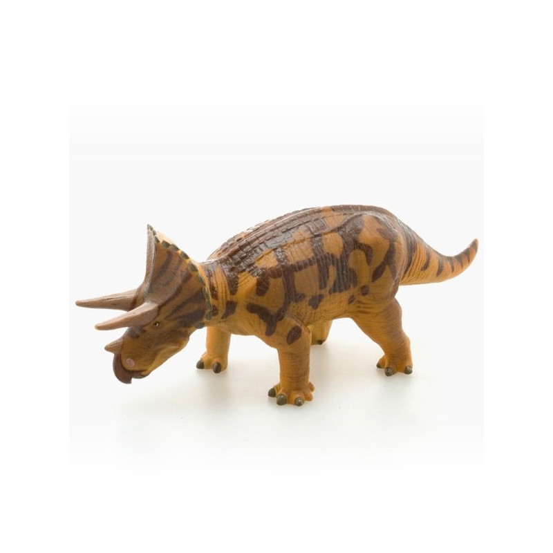 Triceratops Figurine en PVC Souple (couleur jaune)